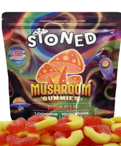 Amanita Muscaria 10,000mg Gummies Peach Rings Flavor 10 Ct